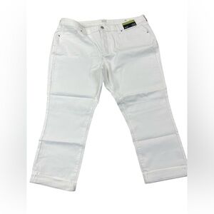 A.N.A Mid Rise Skinny Ankle Denim Jeans Plus Size 20 White f11